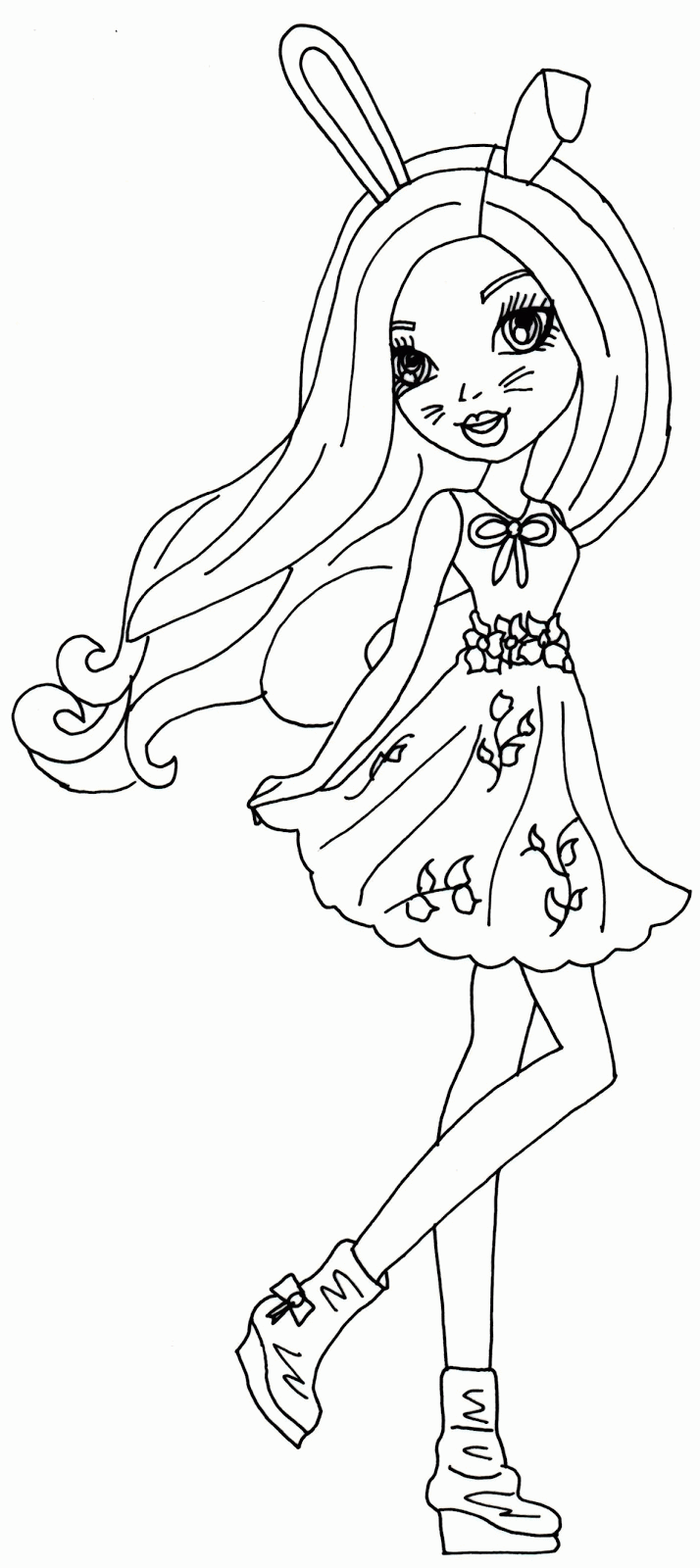 Free Printable Ever After High Coloring Pages: Harelow Ever After
