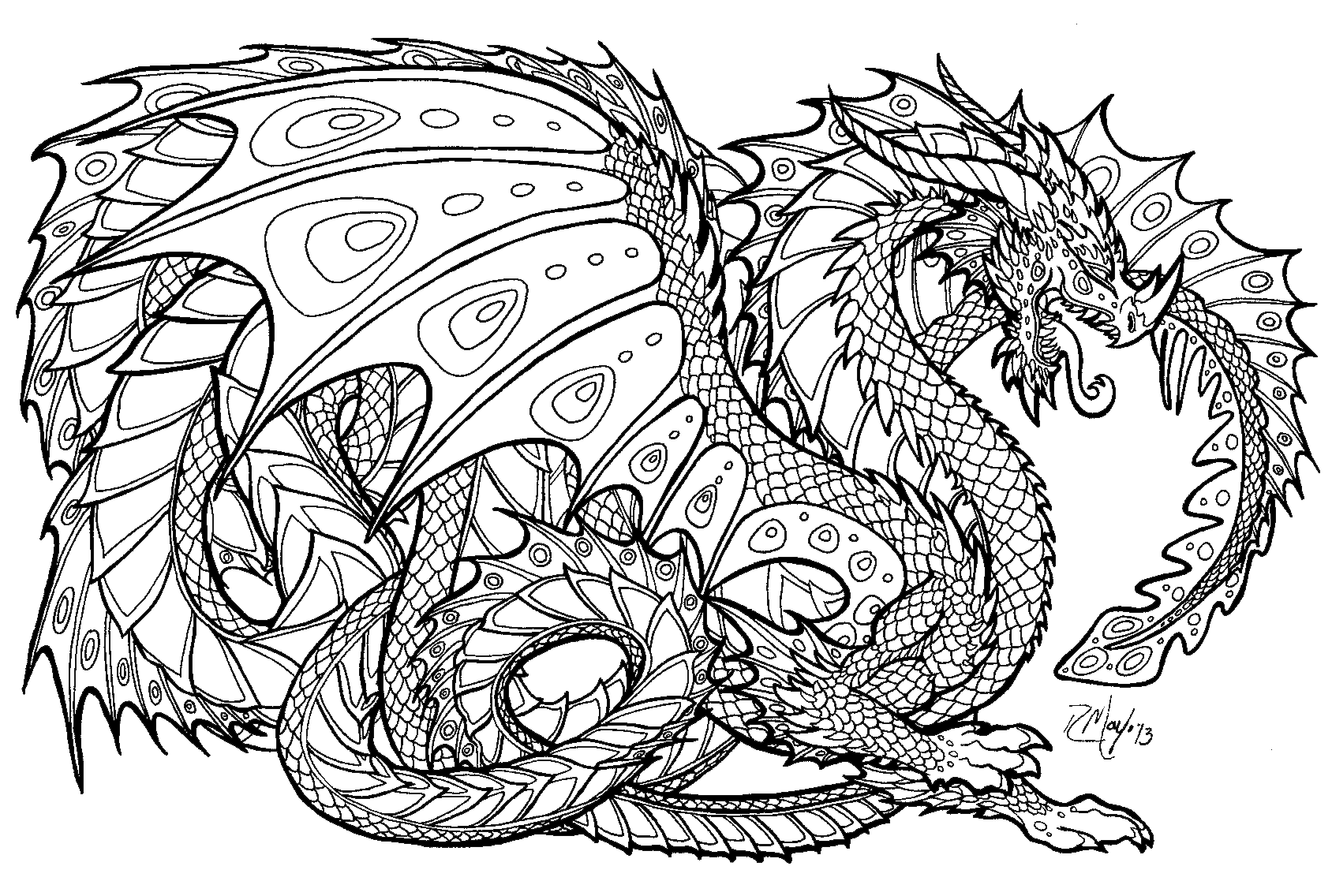 magic-dragon-coloring-page-clip-art-library