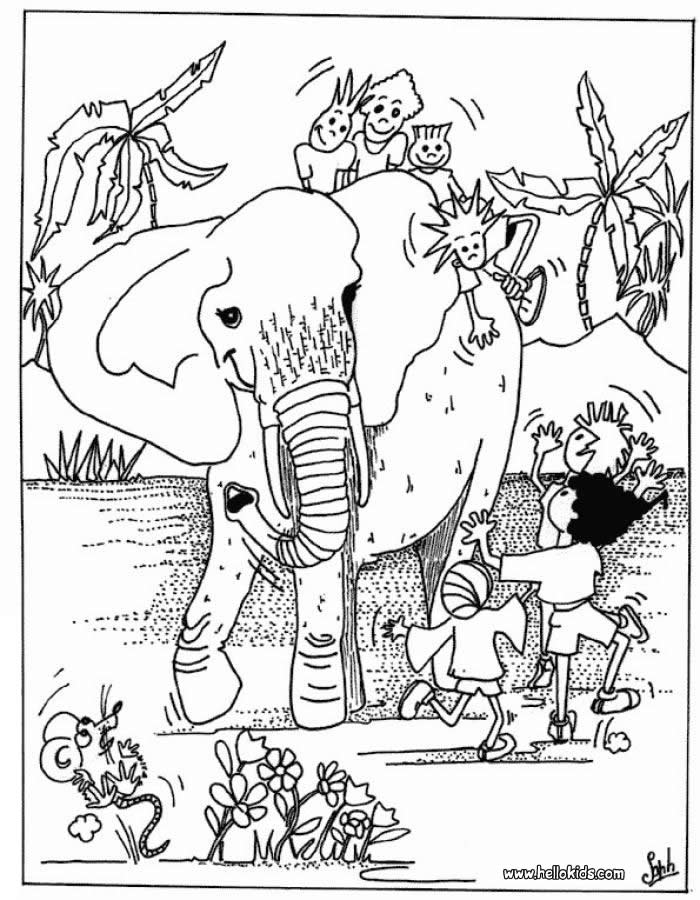 Free African Safari Animals Coloring Pages, Download Free African