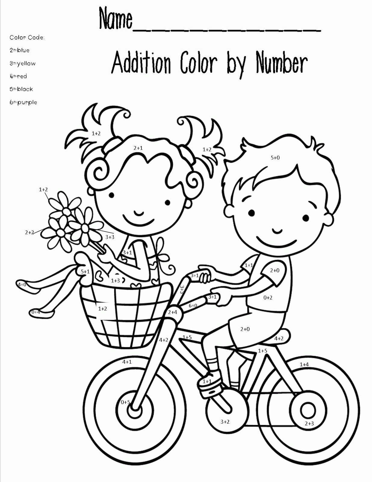 addition and subtraction colouring numbers   Clip Art Library