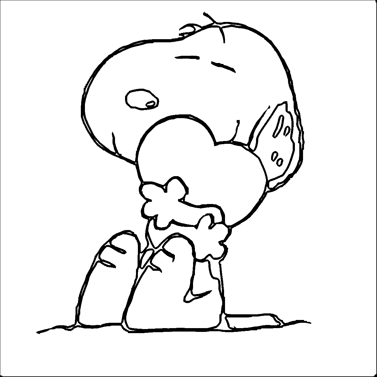 snoopy printable coloring pages