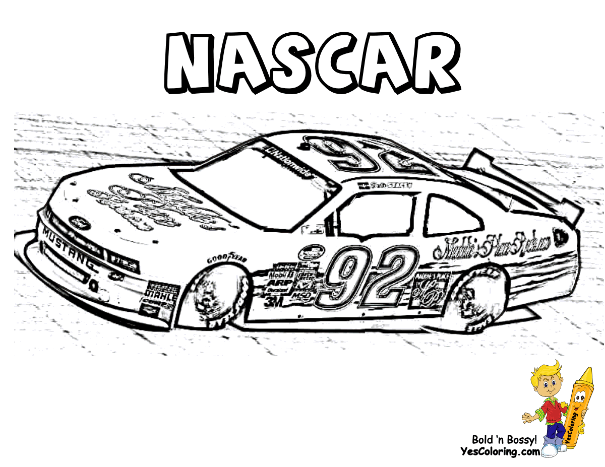 Mega Sports Car Coloring Pages | Sports Cars | Free | NASCAR | Car