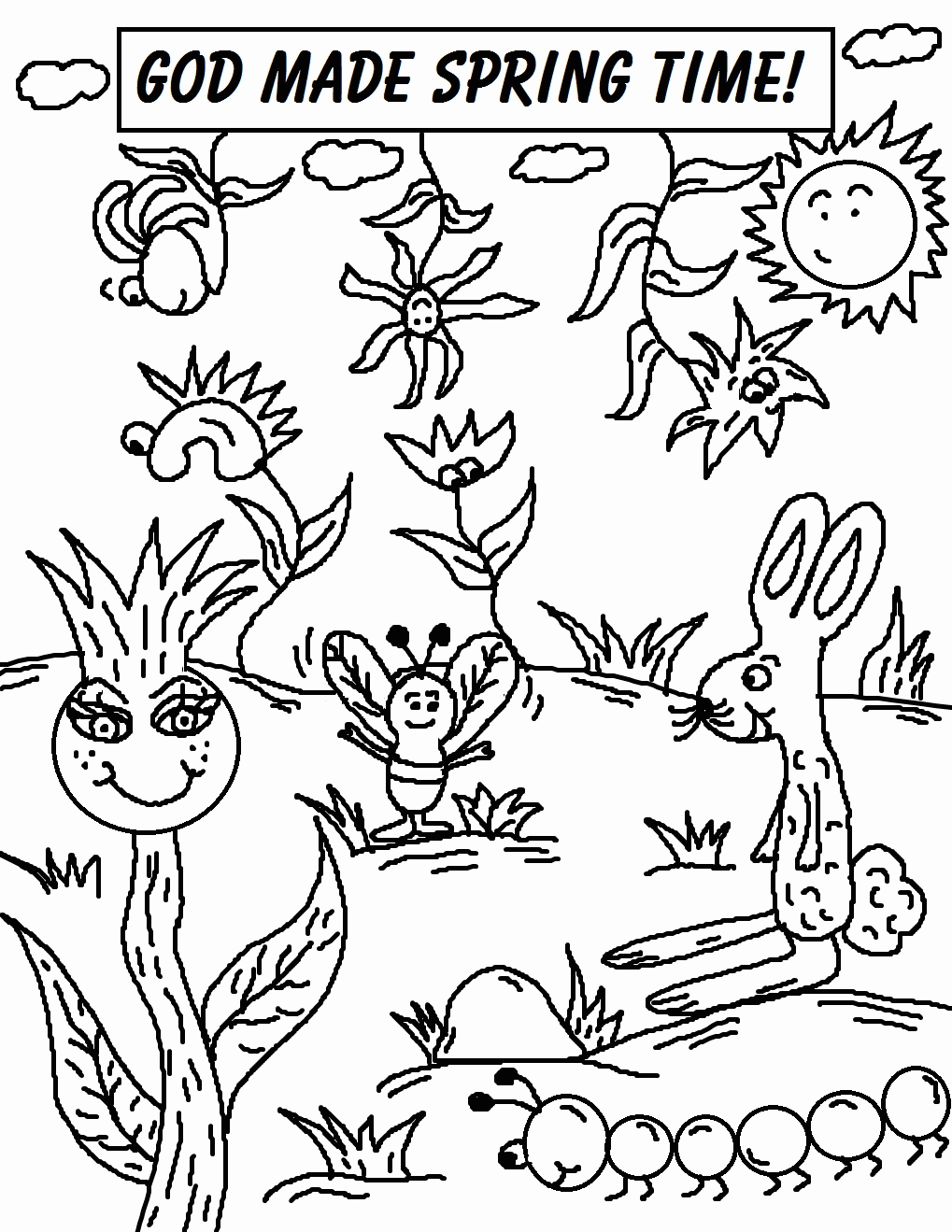 Spring Coloring Pages GOD MADE SPRING TIME! Free Printable
