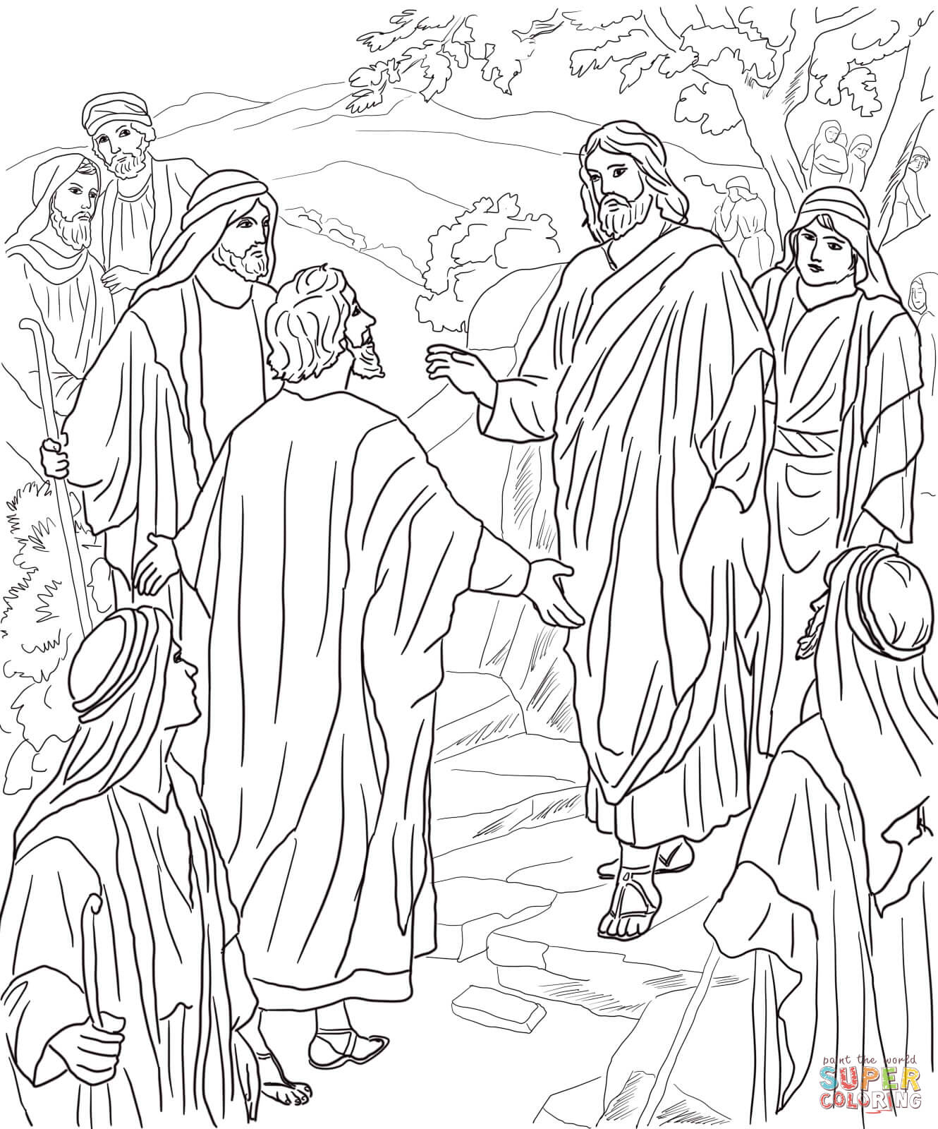 Peters Confession of Christ coloring page | Free Printable
