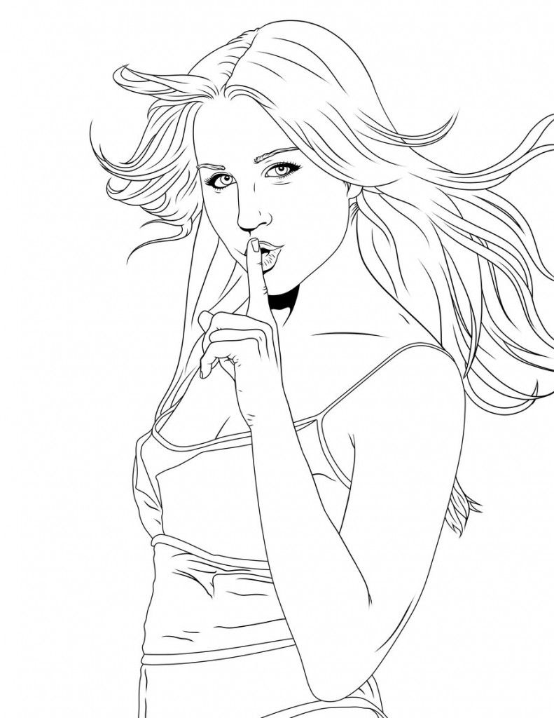 coloring pages girls realistic   Clip Art Library