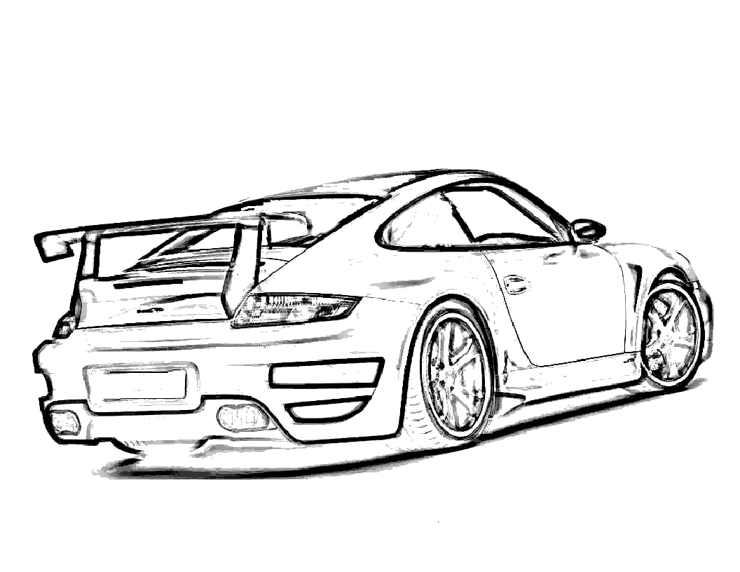 Porsche Coloring Carrera Gt Pages Cars Car Spyder Drawing Dessin