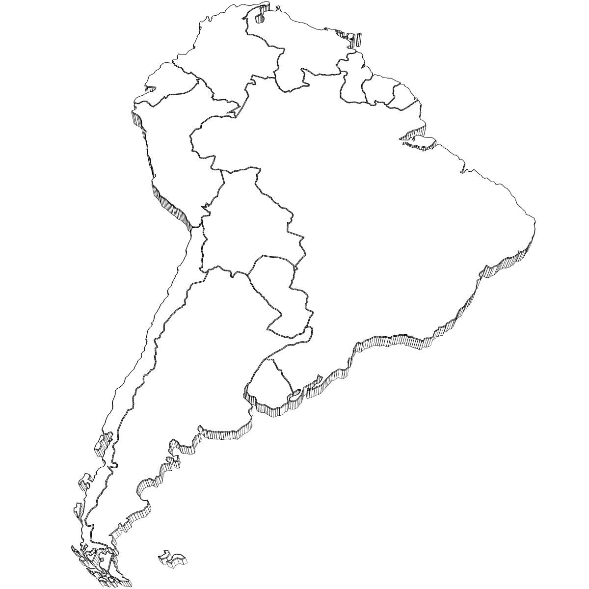 Best Photos Of South America Coloring Pages South America Map
