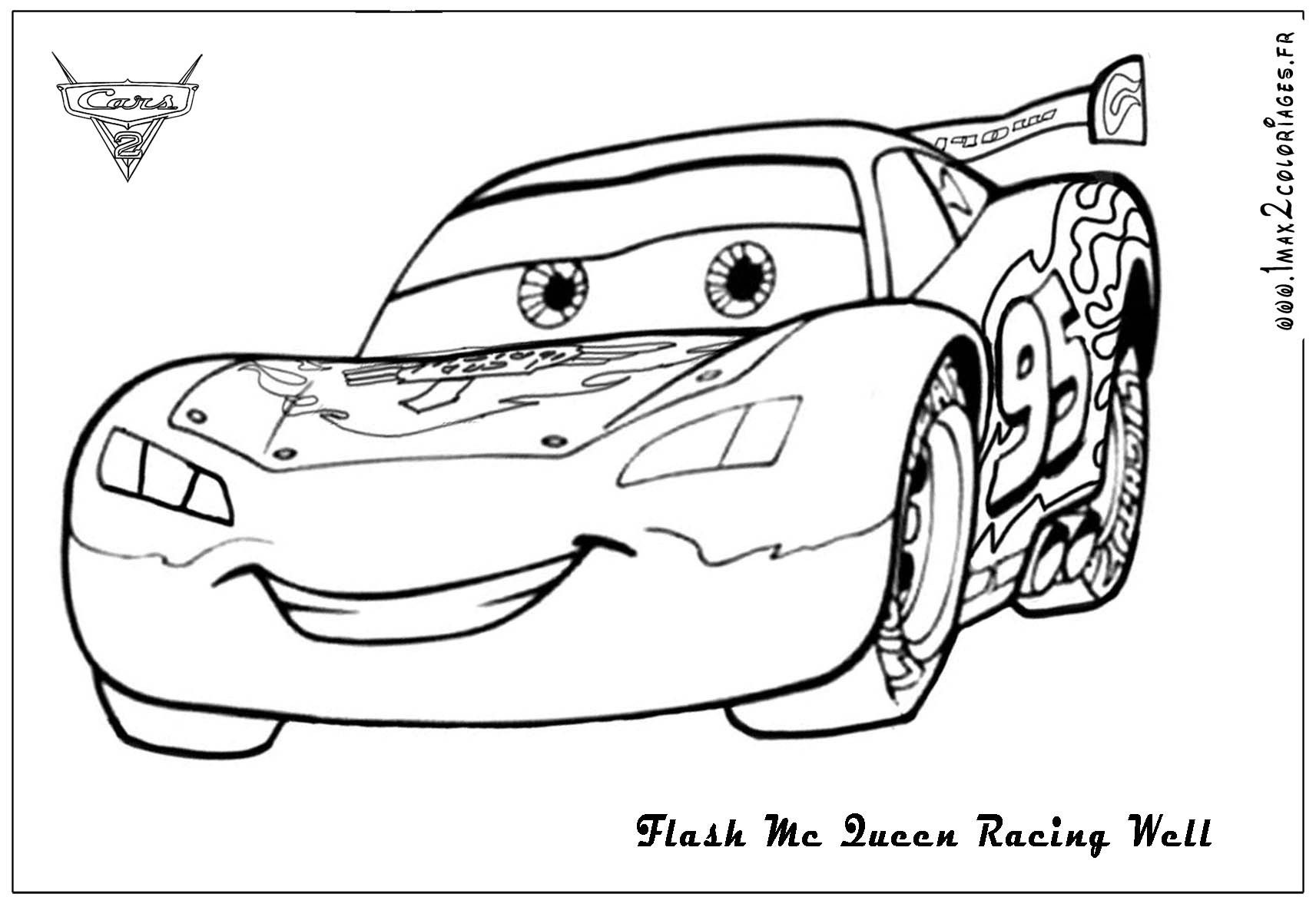 Cars 2 Color Pages Free | High Quality Coloring Pages