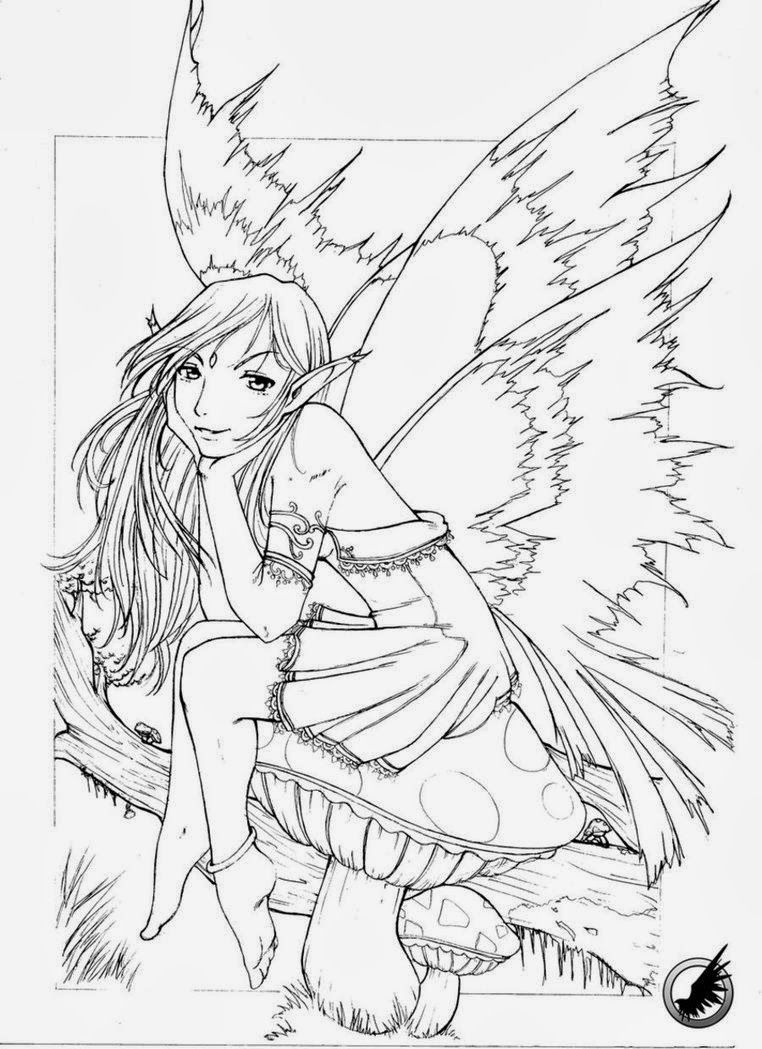 Adult Fairies Coloring Pages Printable, or print fairy download