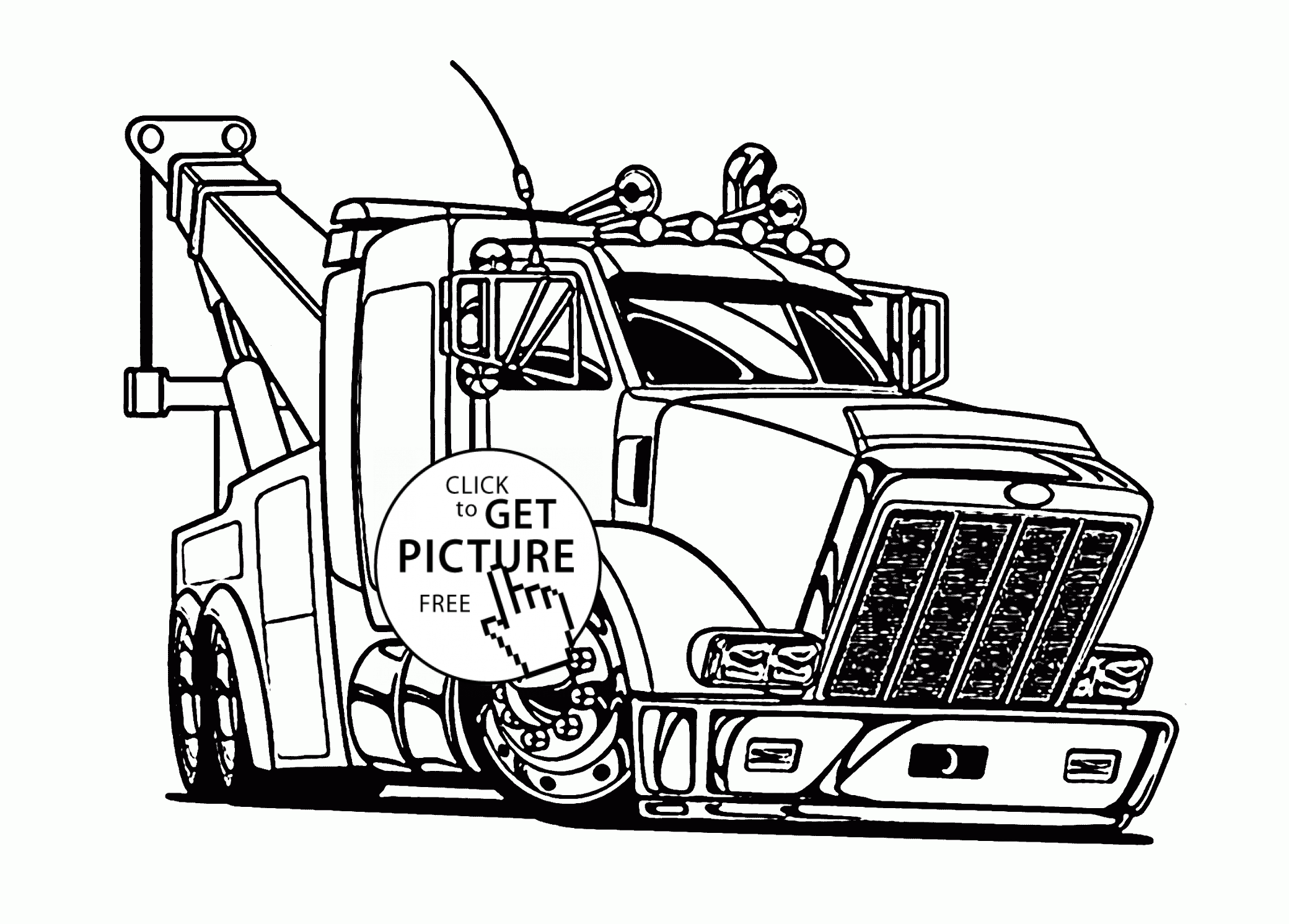 Free Tow Trucks Coloring Pages, Download Free Tow Trucks Coloring Pages