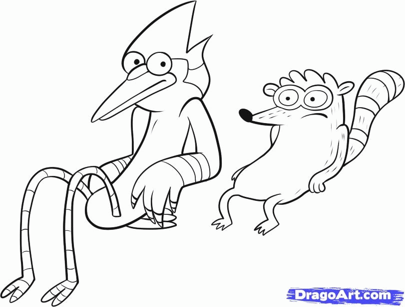 how to draw regular show rigby