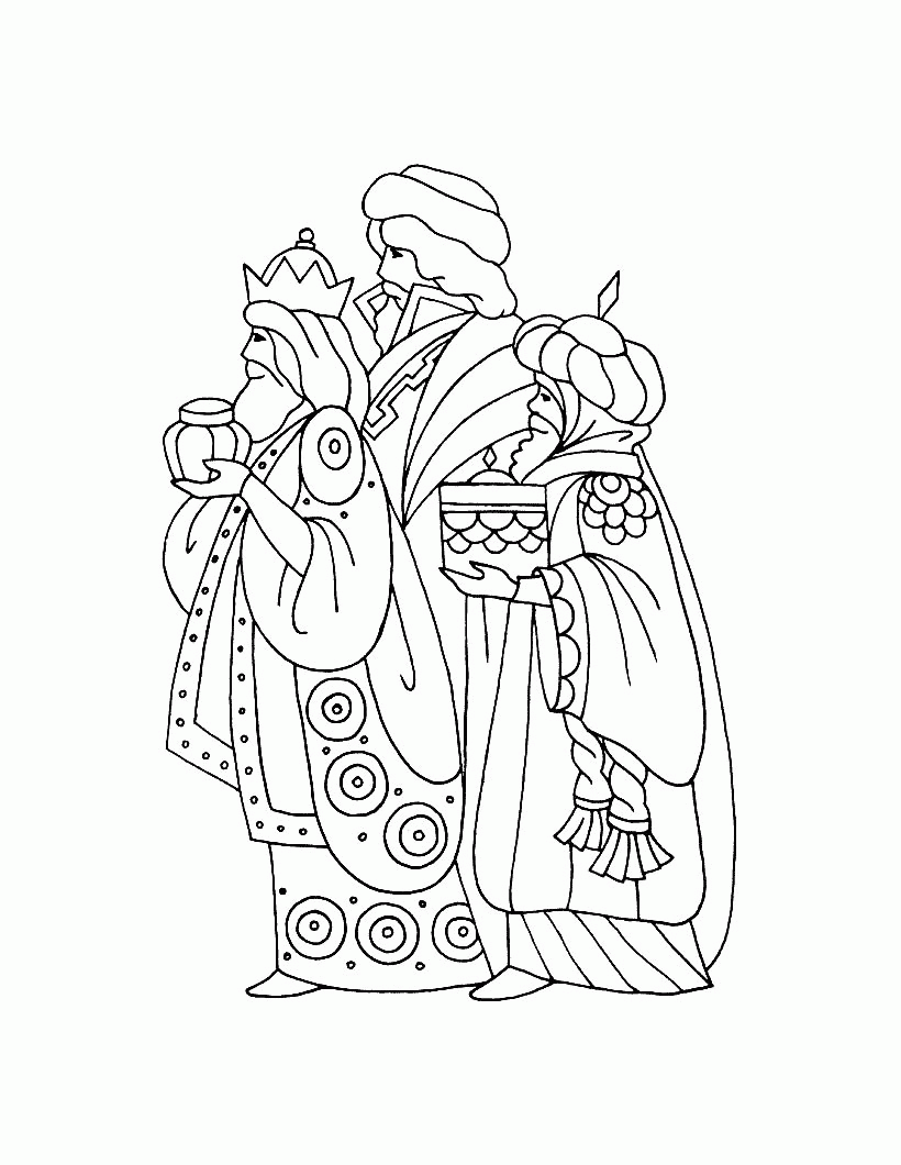 THREE WISE MEN coloring pages - Caspar, Melchior and Balthasar