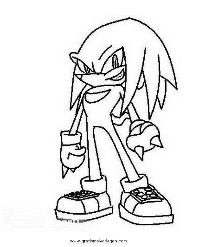 Sonic the hedgehog knuckles coloring pages