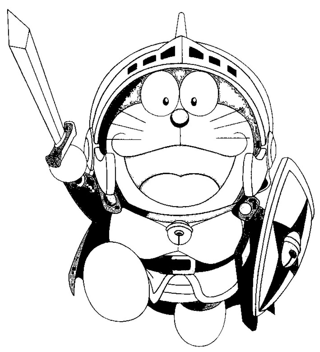 doraemon black and white drawing - Clip Art Library