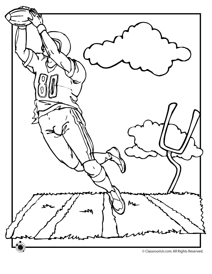 Football Field Coloring Page | Coloring Pages for Kids and for Adults
