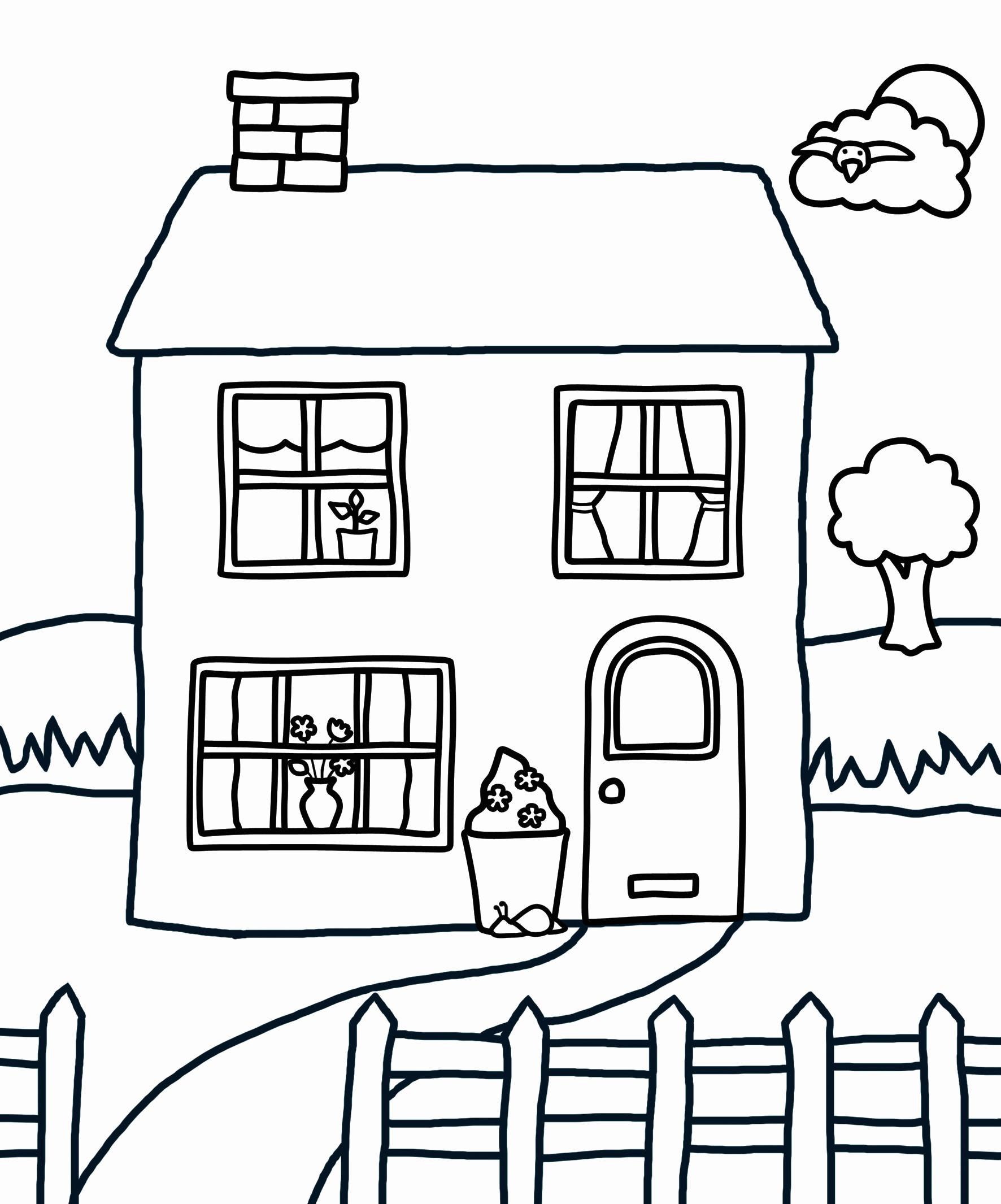 home coloring pages for kids   Clip Art Library