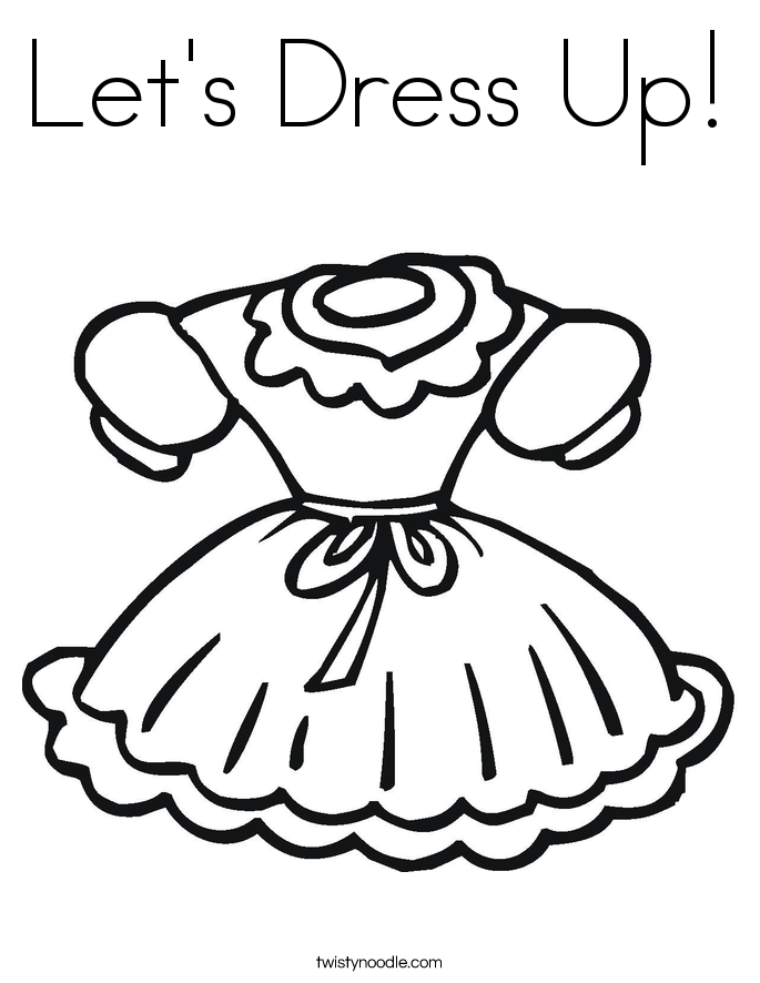 Clothing and Shoe Coloring Pages 