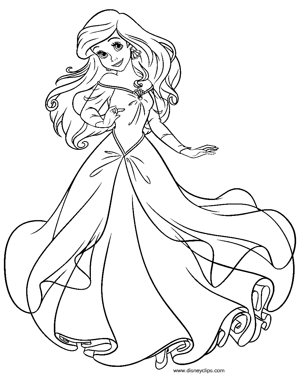 little mermaid ariel coloring pages disney   Clip Art Library