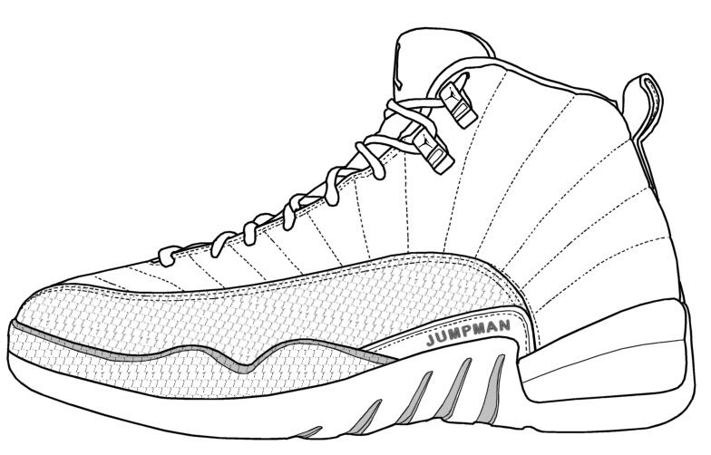 Jordan Shoe | Coloring Pages for Kids and for Adults