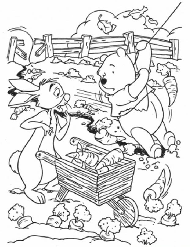 Coloring Pages For Kids Rabbit On Winnie The Pooh | Cartoon