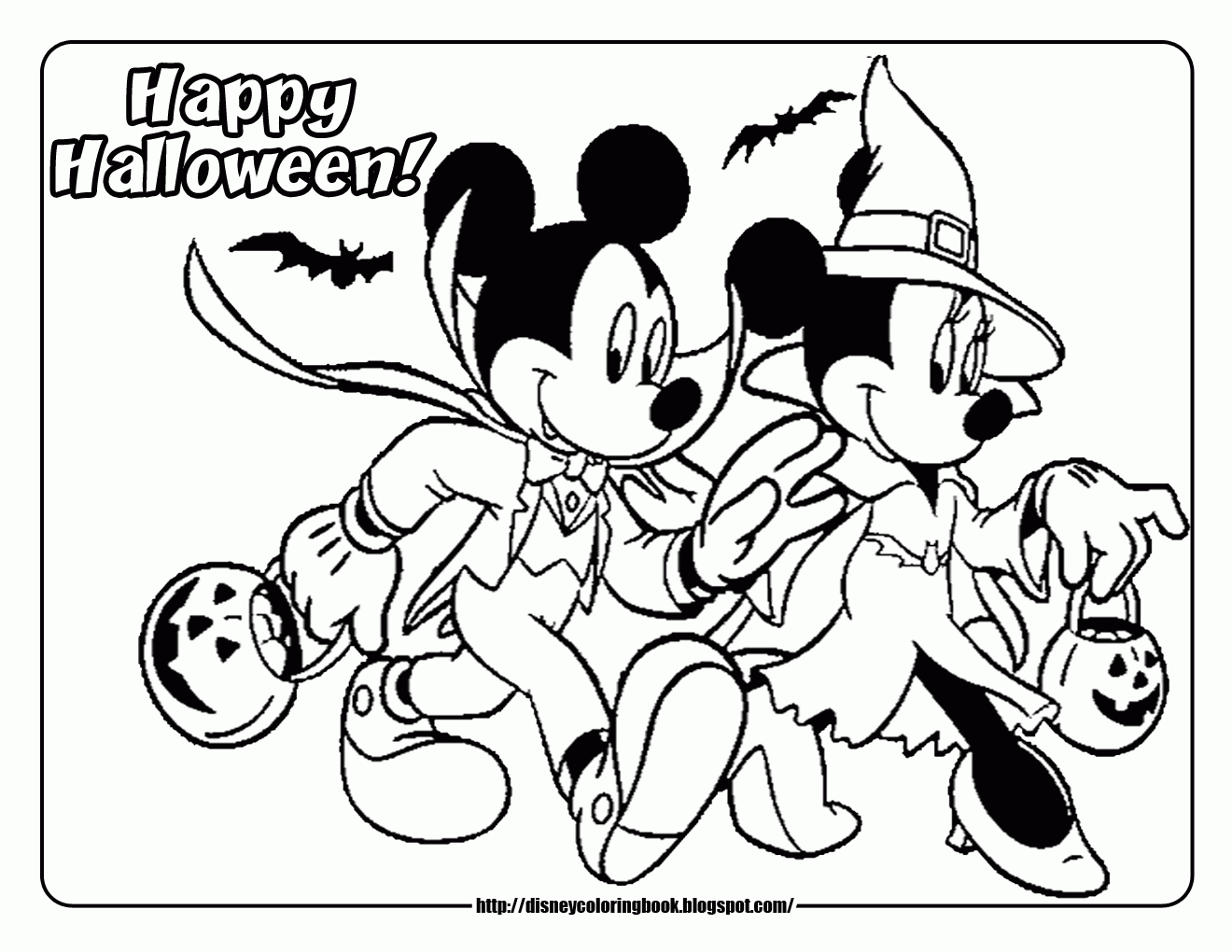 Mickey Mouse Halloween Coloring Pages 
