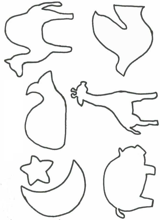 Animal Shapes to Cut Out Printable Templates for Kids