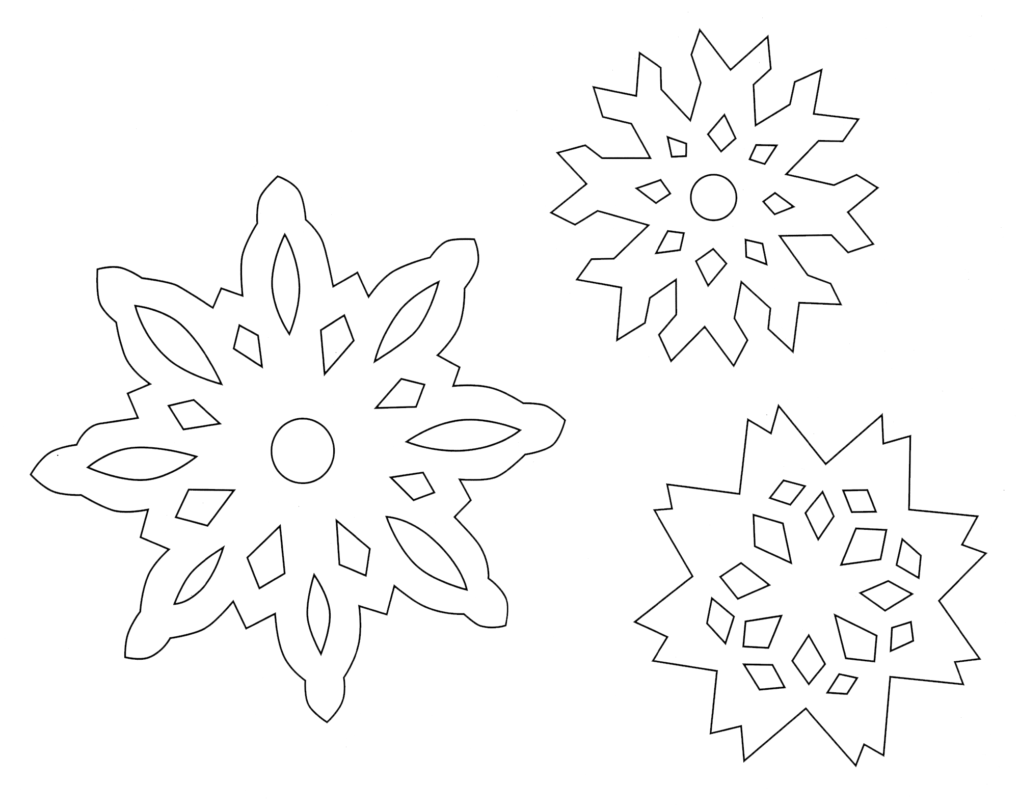 Christmas Coloring Pages Snowflakes