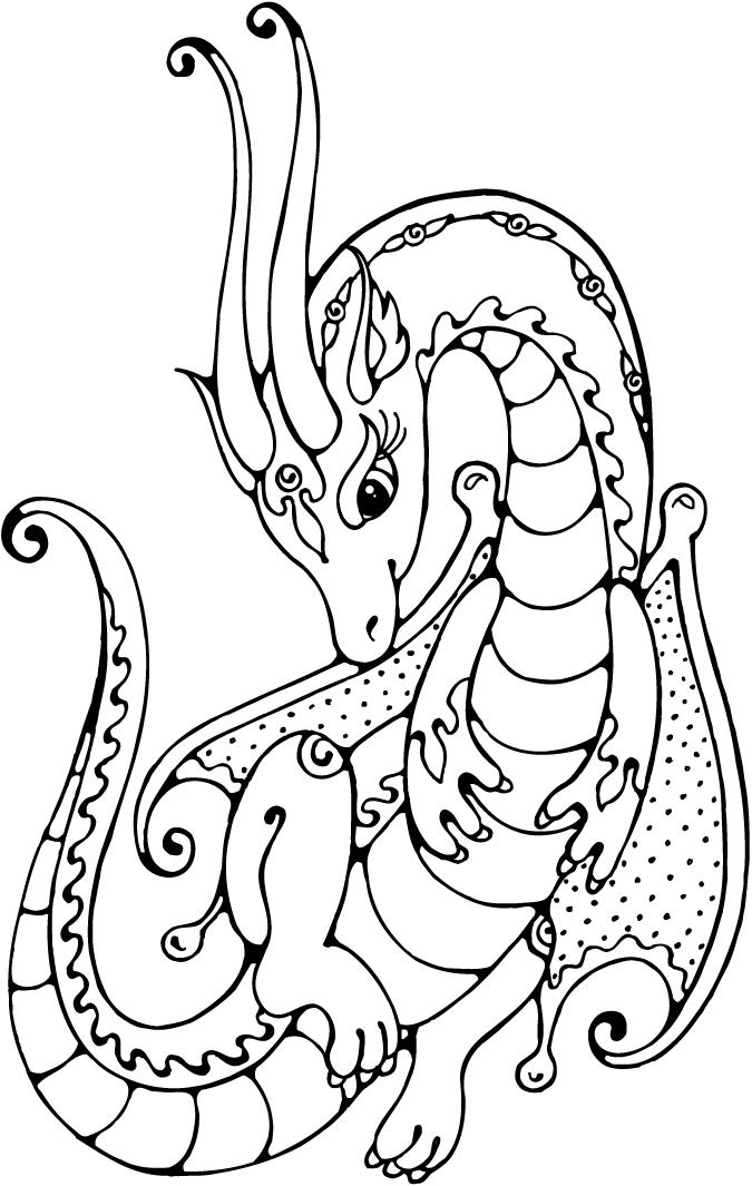  Printable Dragon| Coloring Pages for Kids - The Hobbit