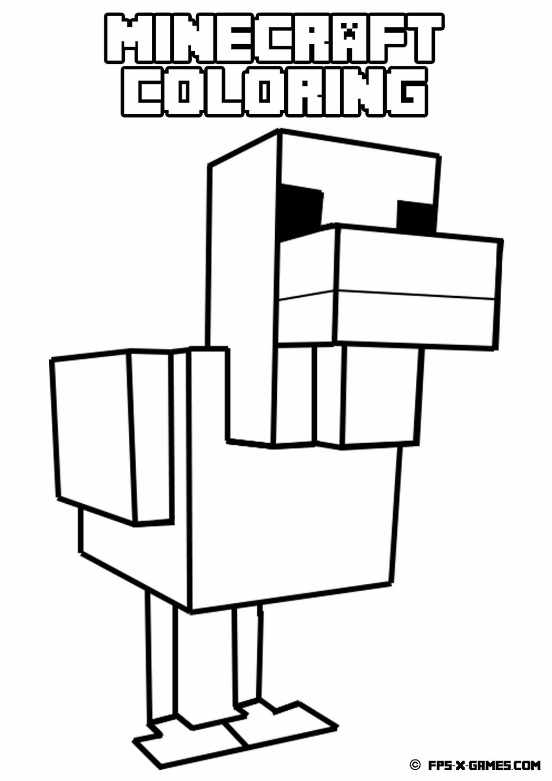 Free Minecraft Coloring Pages Stampy, Download Free Minecraft Coloring