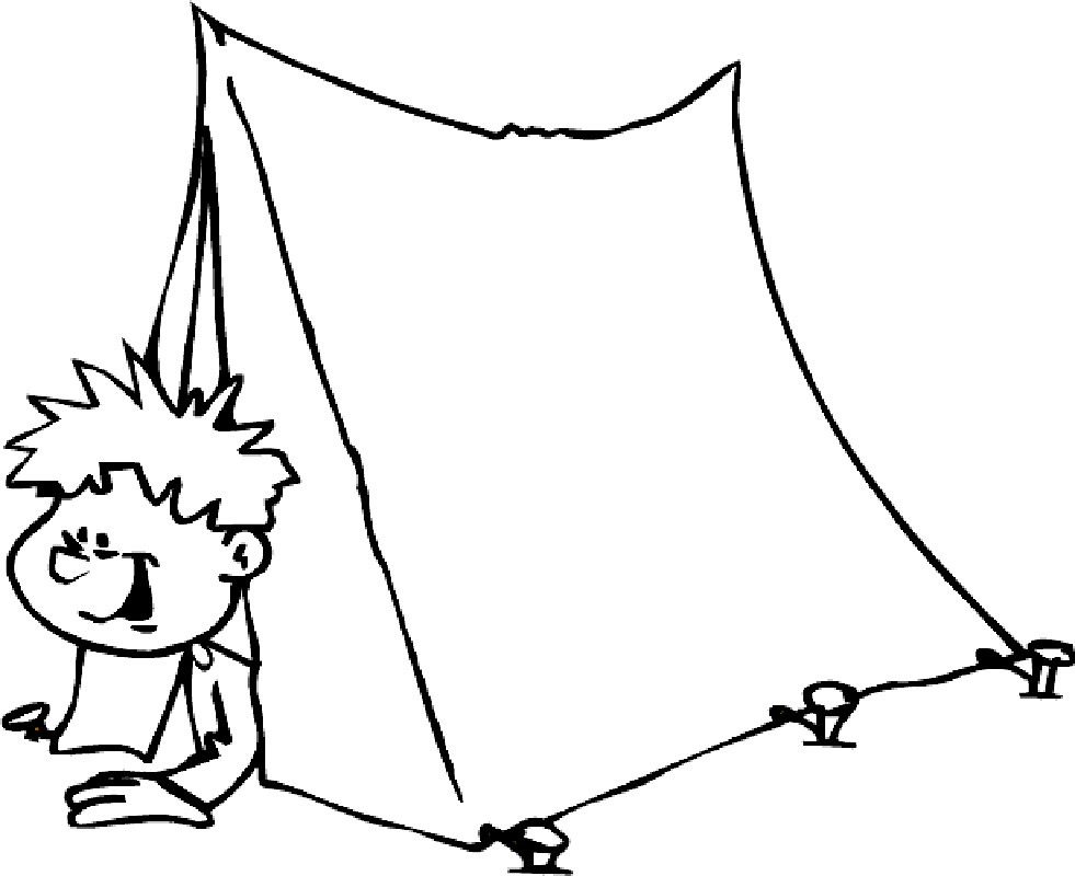 Tent | Coloring Pages for Kids and for Adults