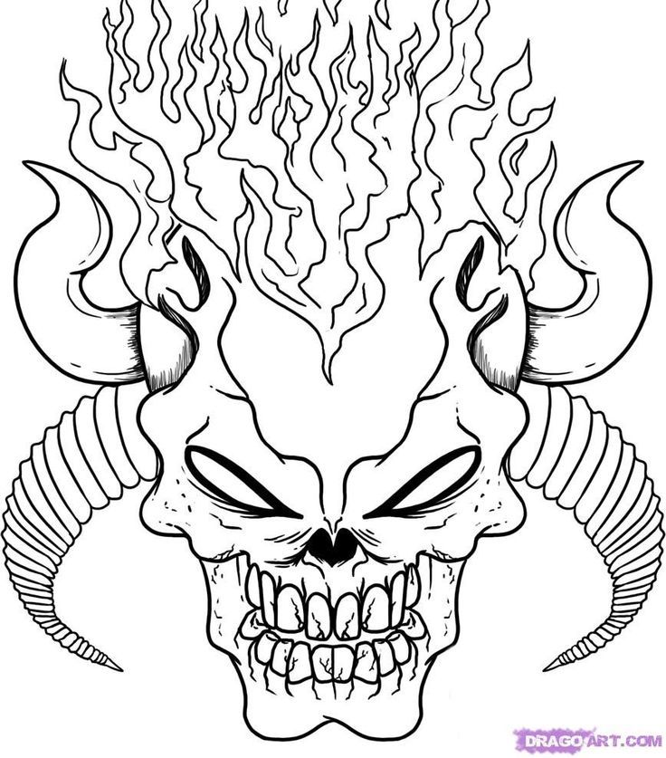 Skull coloring page