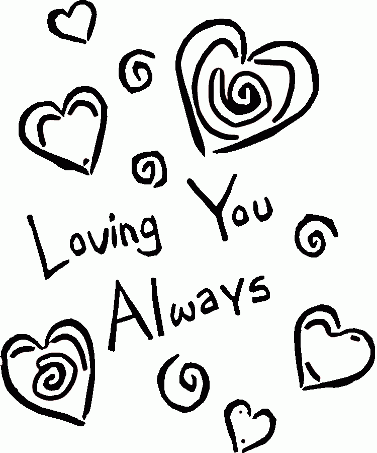 Loving You Always Coloring Page
