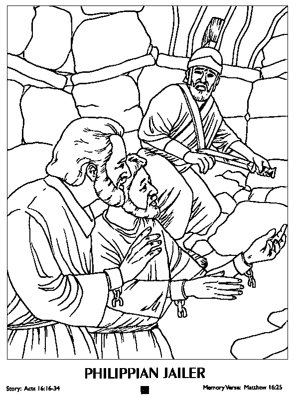 Philippian Jailer Coloring Page Clip Art Library