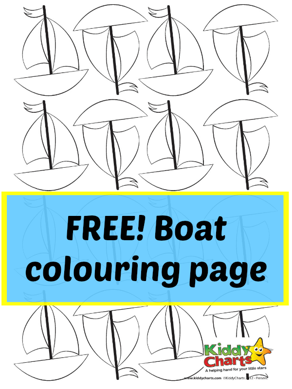 Boat colouring page