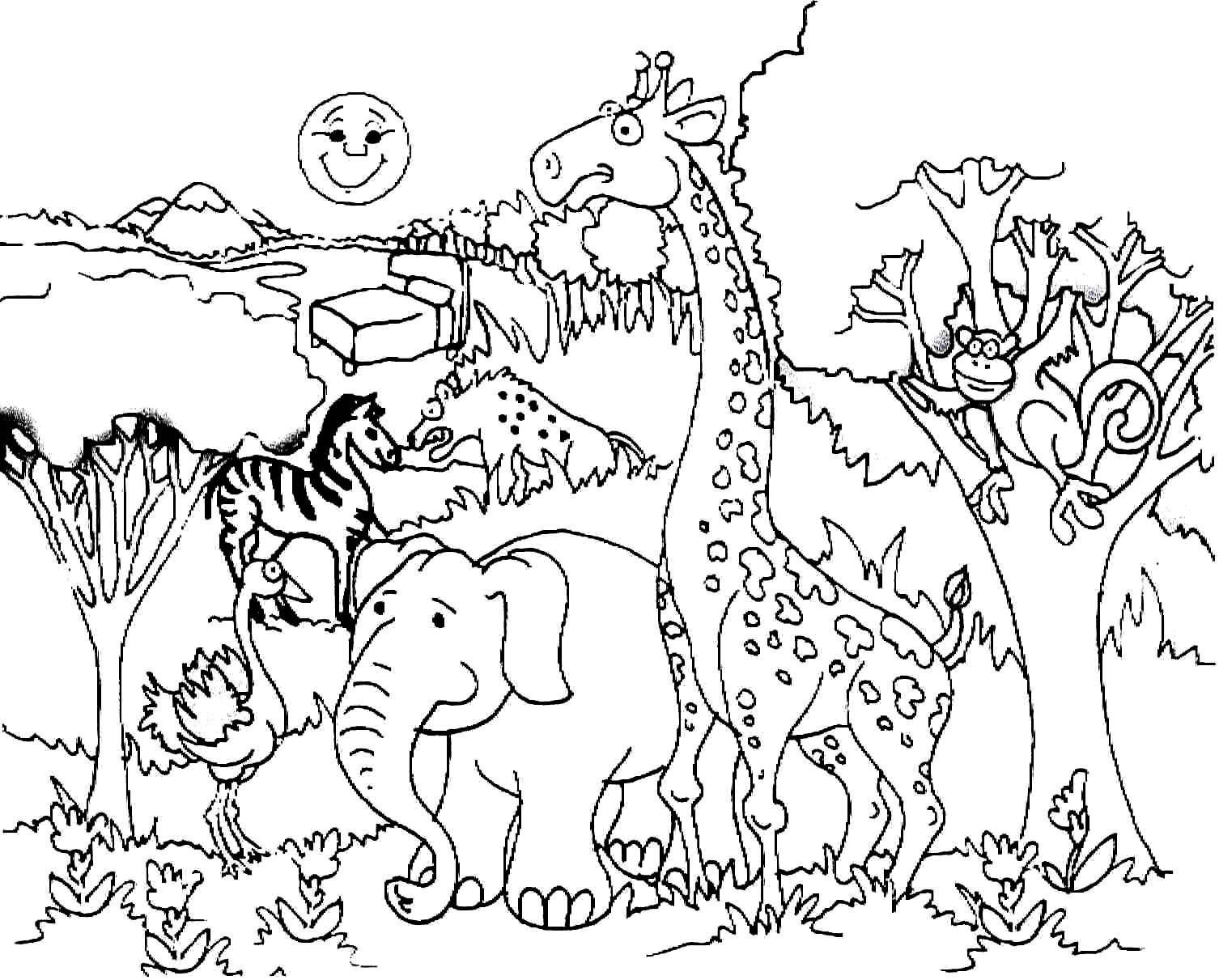 forest coloring pages for kids   Clip Art Library
