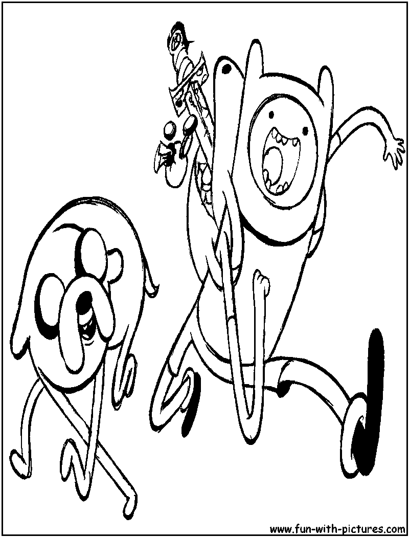  Adventure Time With Finn And Jake Coloring Page