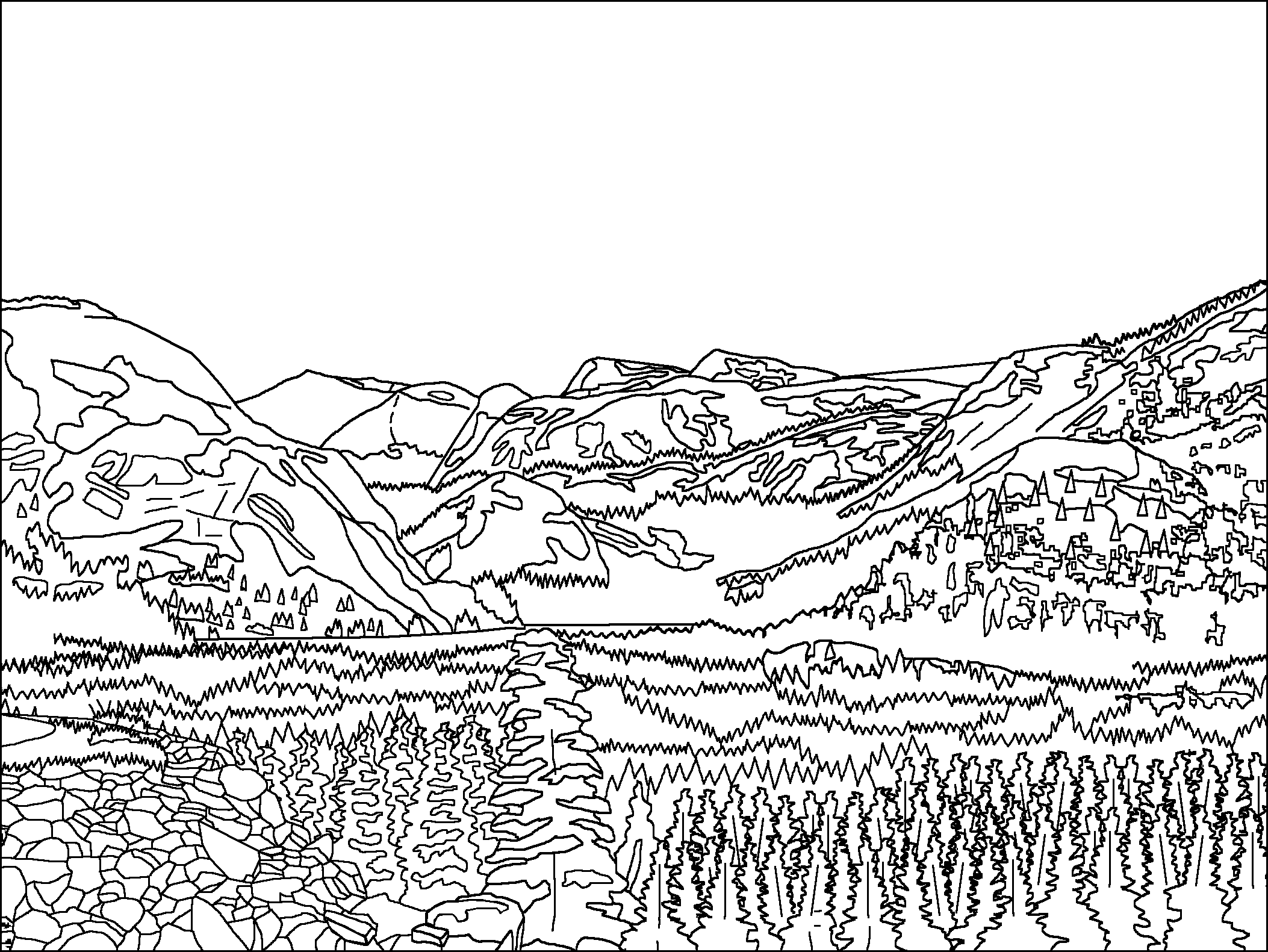 Free Coloring Pages Mountain, Download Free Coloring Pages Mountain png