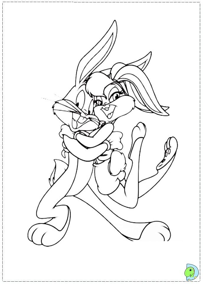 Free Bugs Bunny And Lola Bunny Coloring Pages, Download Free Bugs Bunny