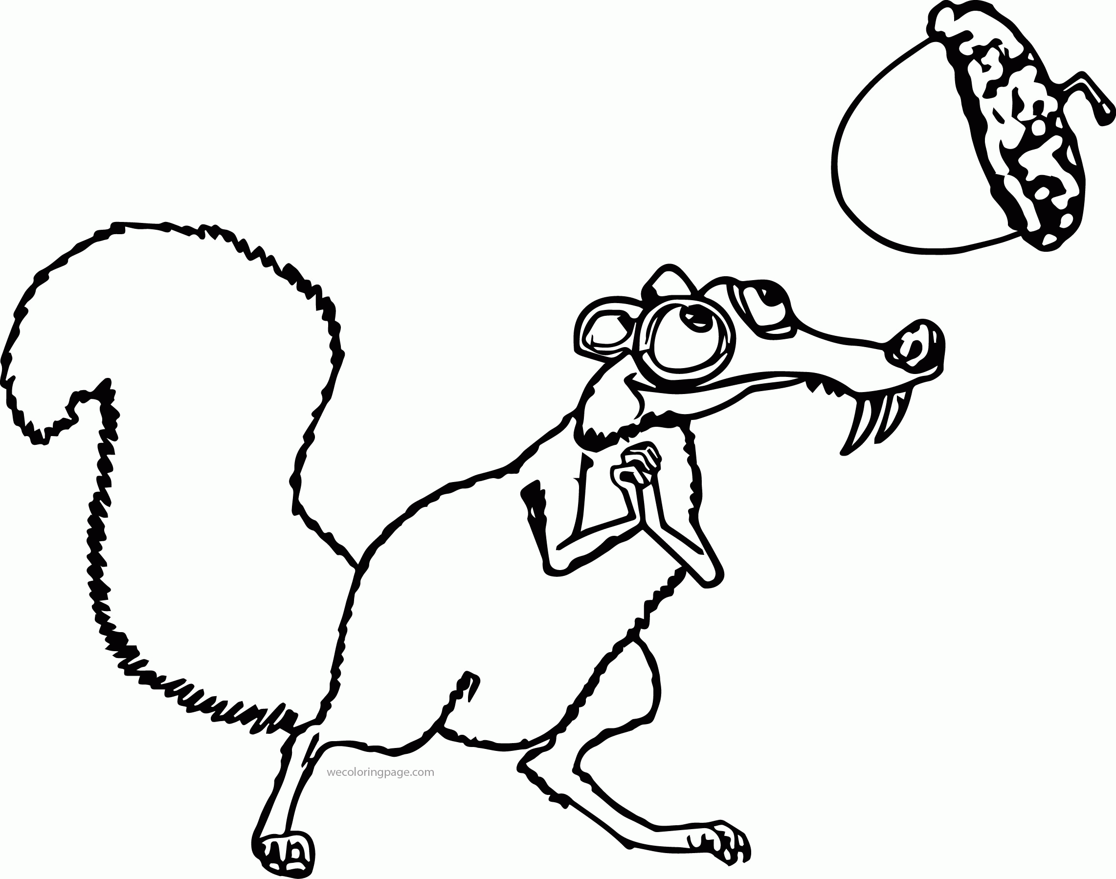 Scrat from the movie ice age 4 Coloring Page