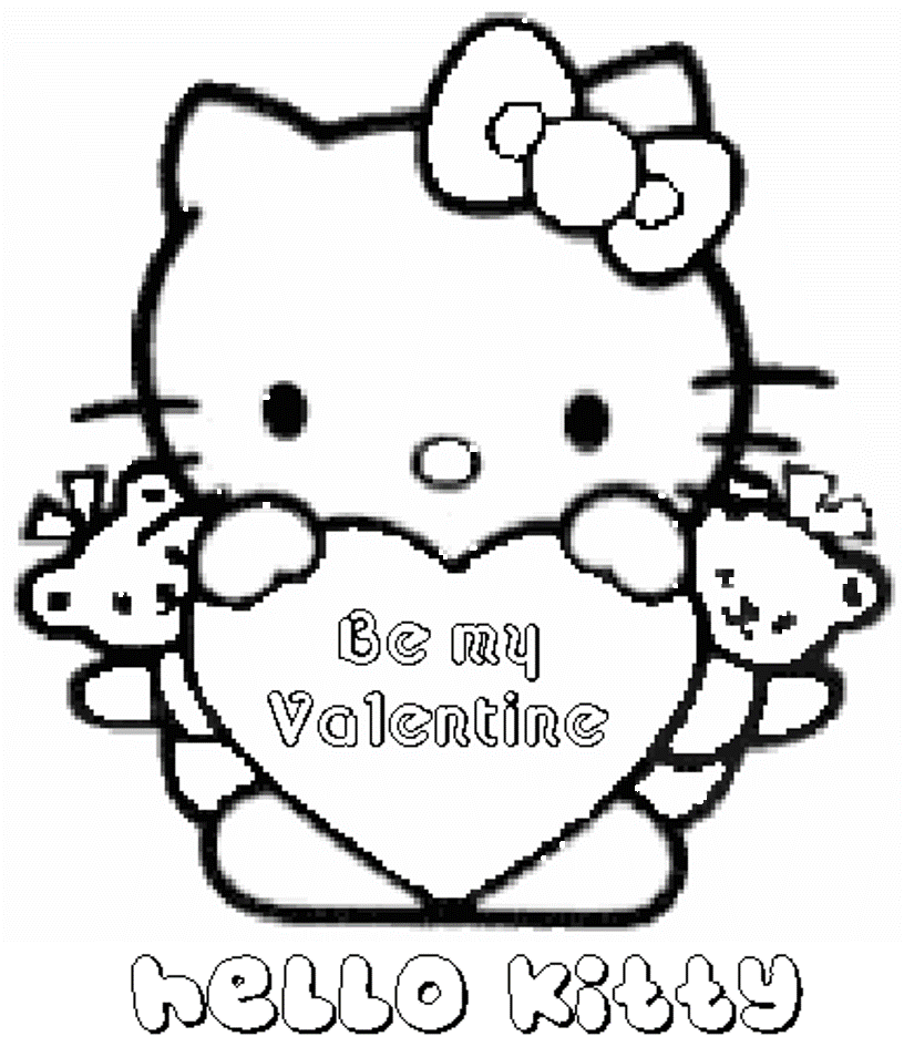 Free Free Hello Kitty Valentine Coloring Pages, Download