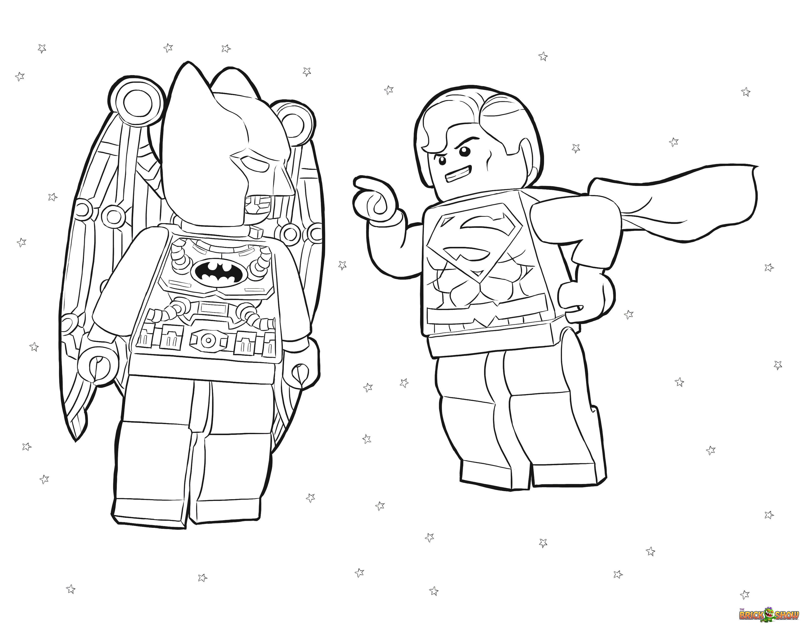 LEGO DC Universe Super Heroes Coloring Pages : Free Printable LEGO