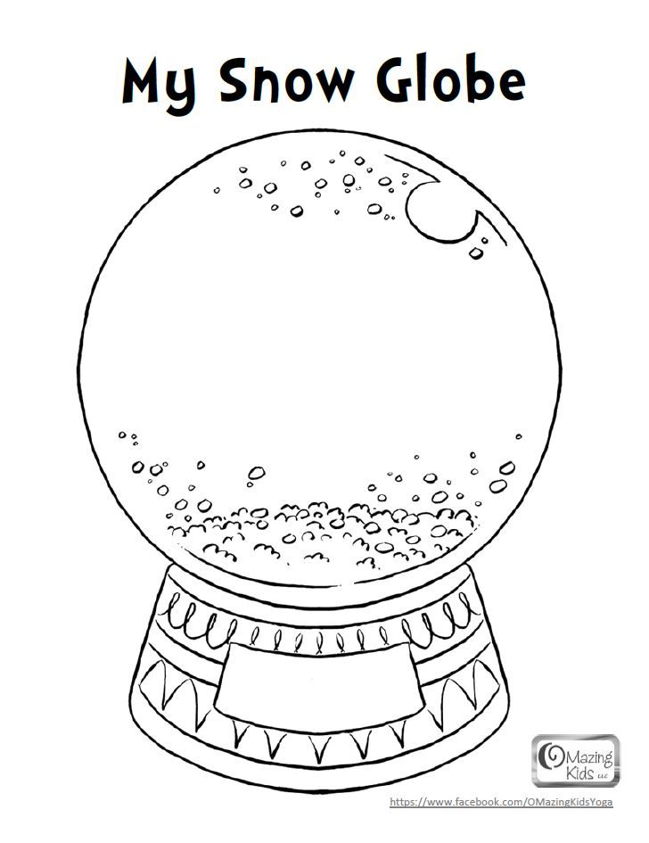 Snow Globe Coloring Pages Clip Art Library