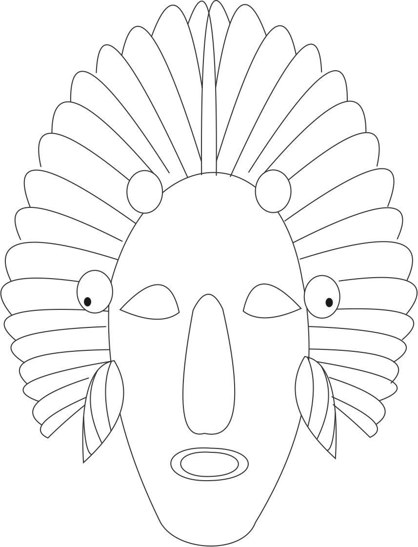 Free African Mask Coloring Page Download Free African Mask Coloring Page Png Images Free