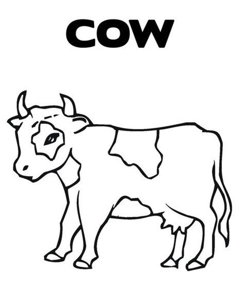 Free Cow Printable Coloring Pages, Download Free Cow Printable Coloring