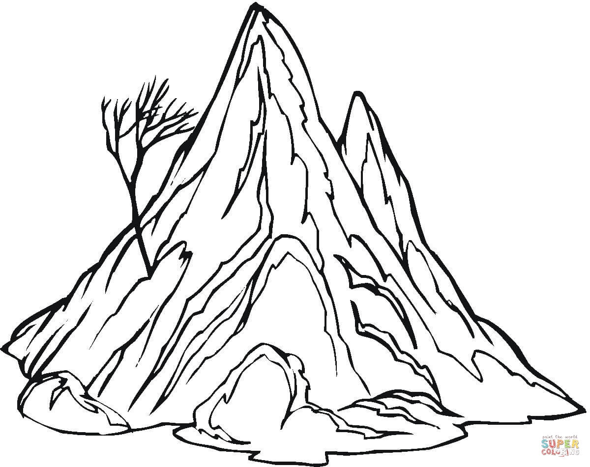 mountain coloring pages - Clip Art Library