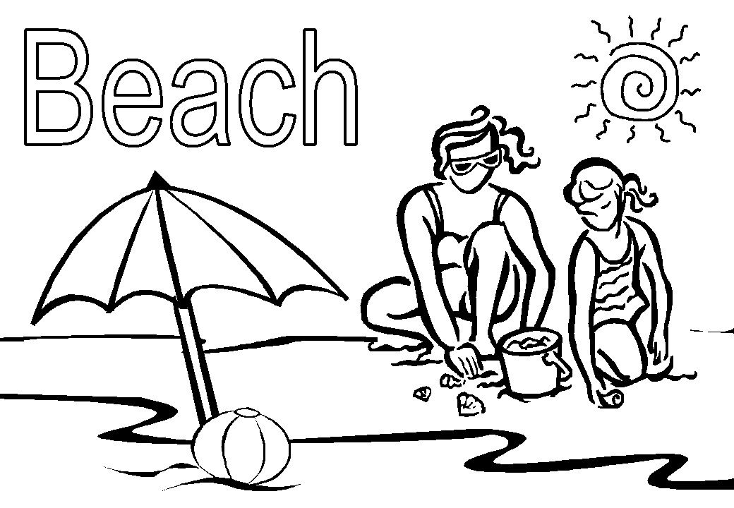 Free Printable Beach Colouring Pages