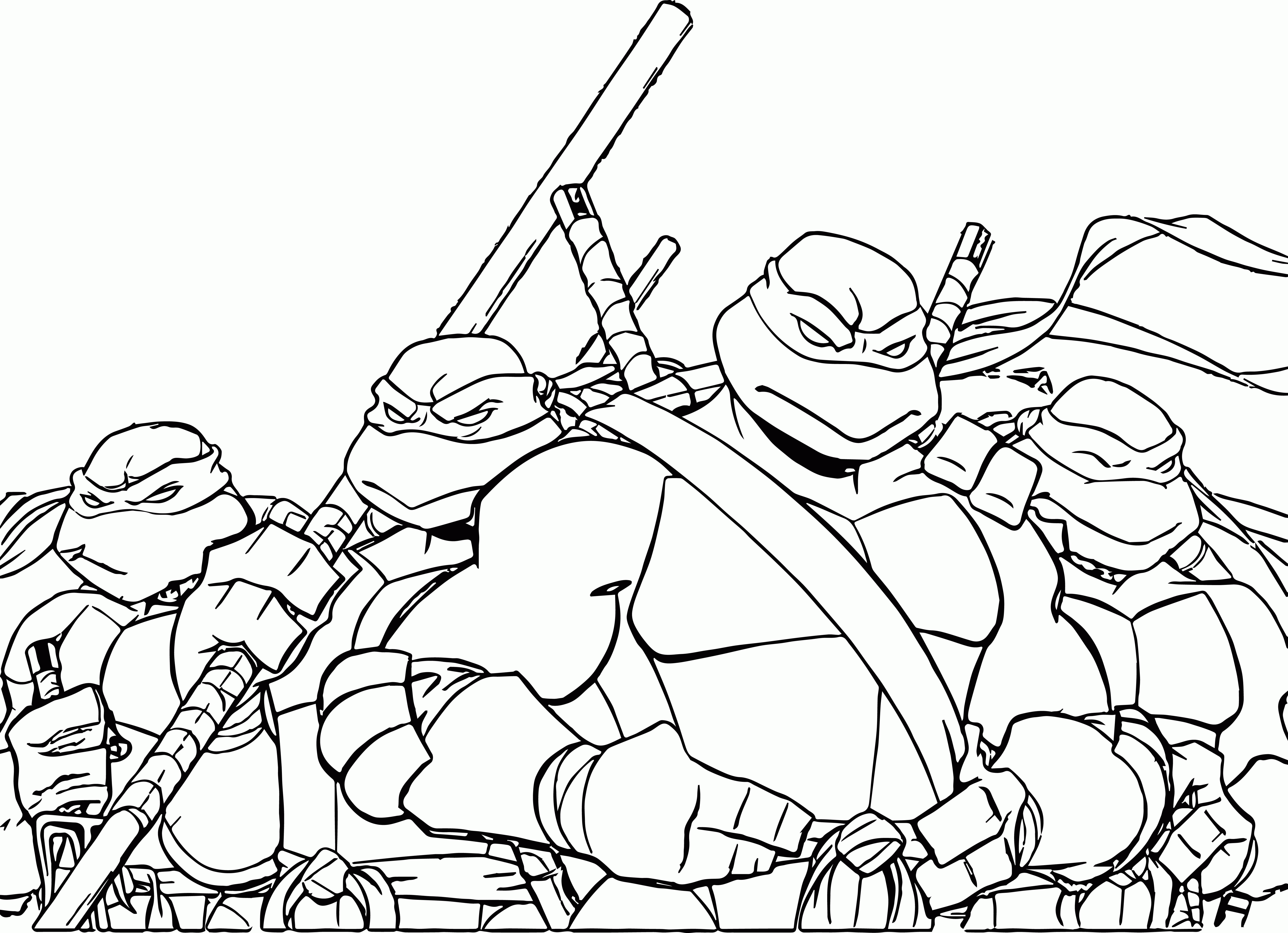 printable ninja turtles colouring pages   Clip Art Library