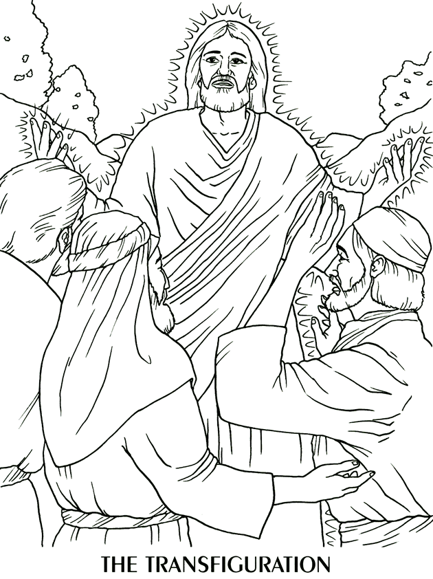 The Transfiguration Coloring Page - Spanish