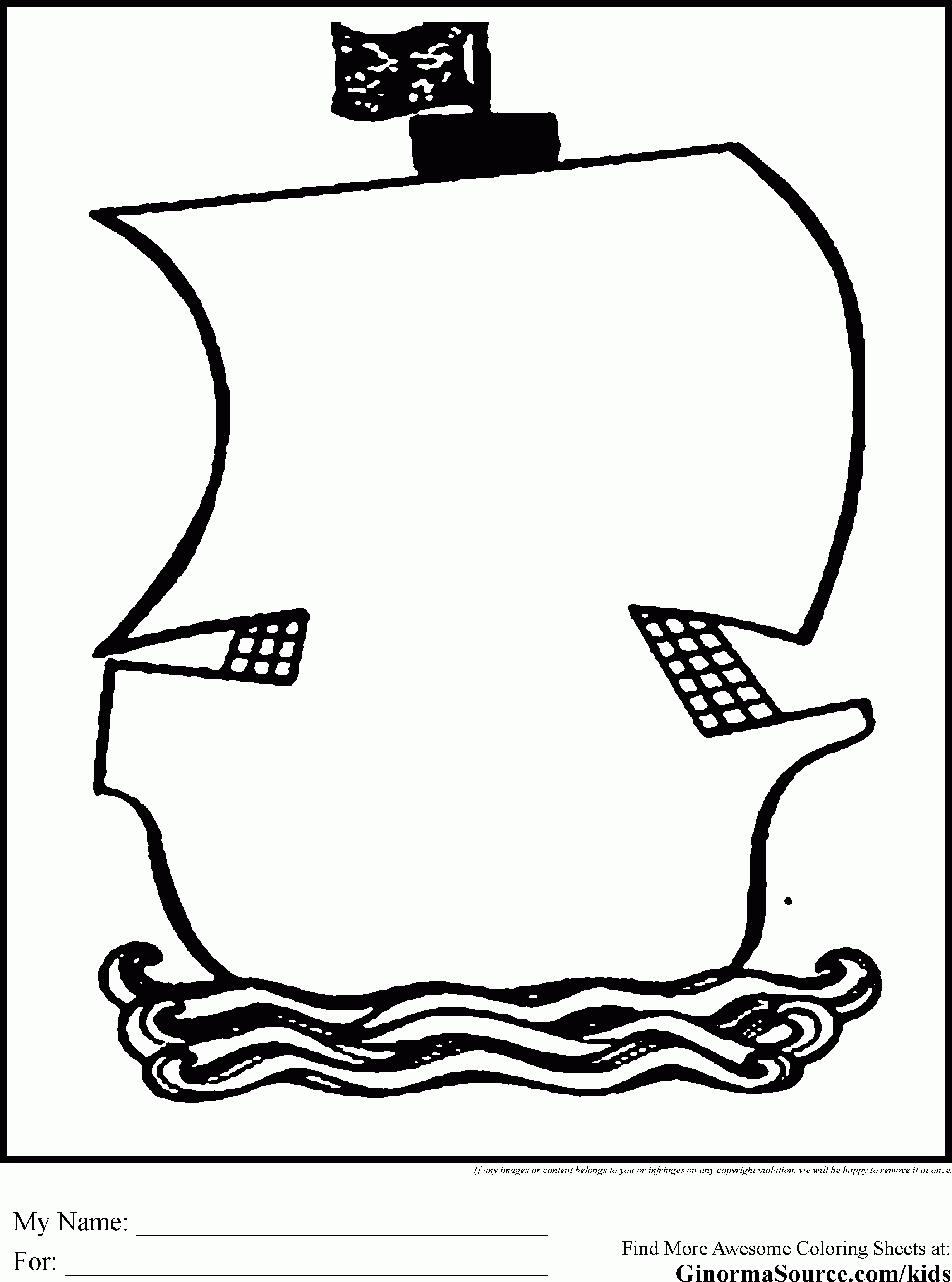 A Treasure Chest With Pirate Marks Coloring Page Kids Play Color