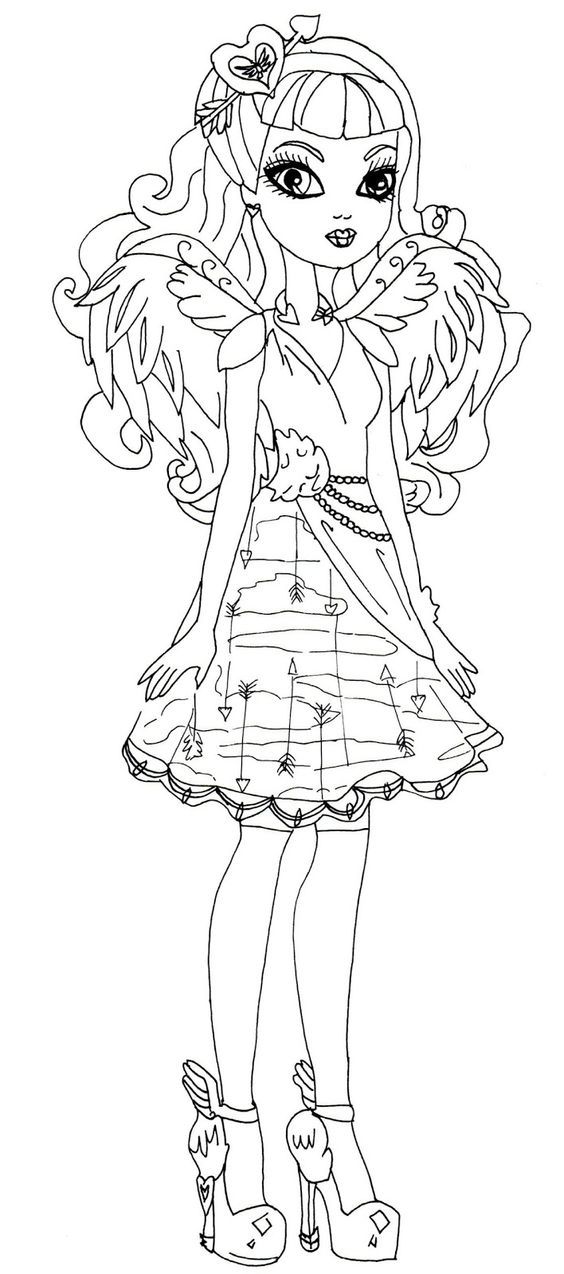 Free Printable Ever After High Coloring Pages: C.A Cupid Ever
